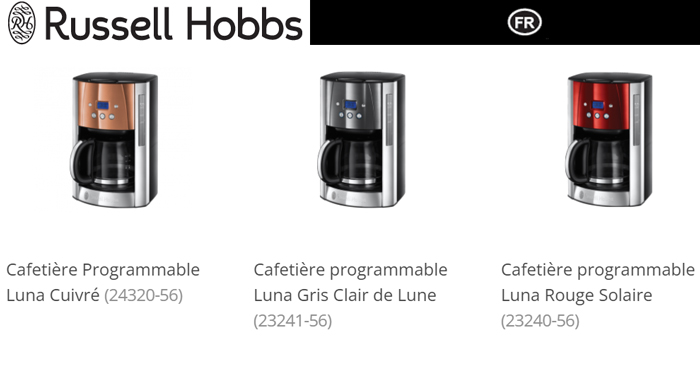 Cafetière programmable Russell Hobbs