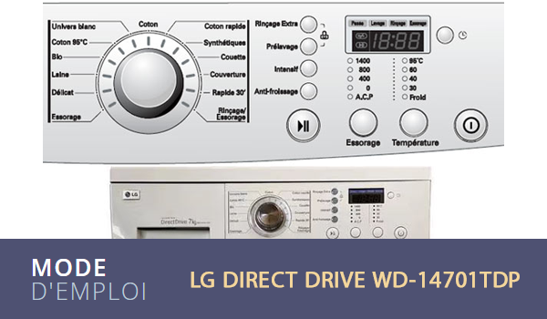 Mode d’emploi LG Direct Drive 7kg WD-14701TDP