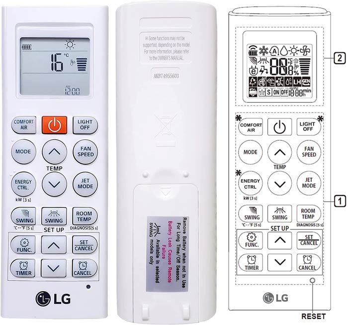 Télécommande LG AKB74955603